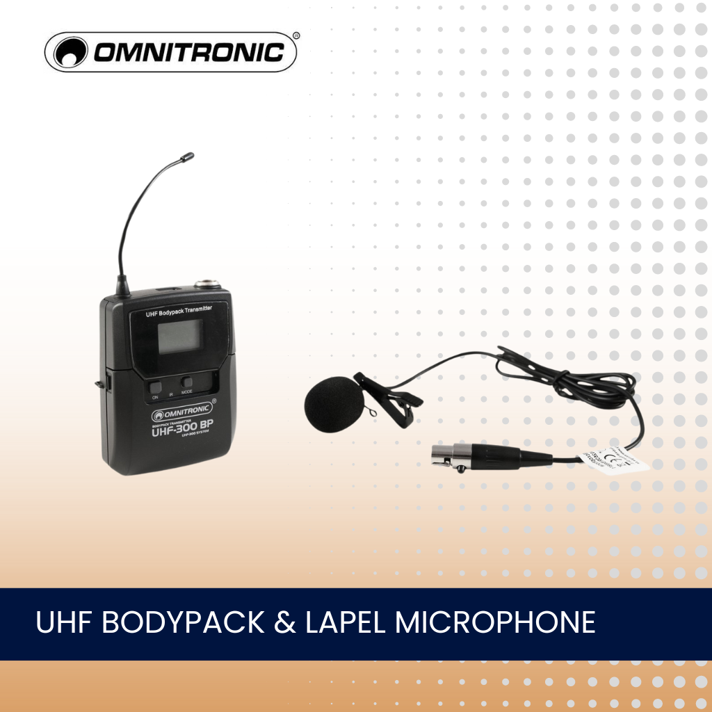 2 Channel Wireless Microphone System With 1 Handheld & 1 Lapel Microphone