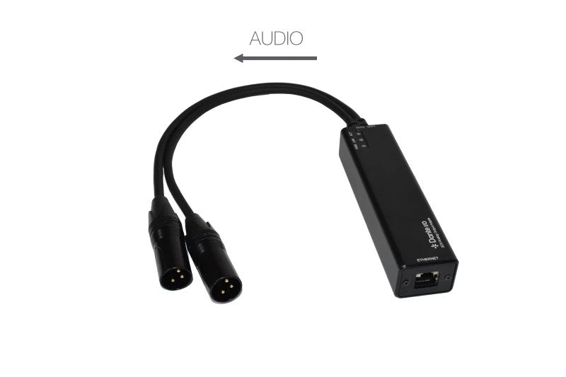 Fonestar AUX-DANTE-0X2 Dante adapter RJ45 to 2 x male XLR PoE – product photo