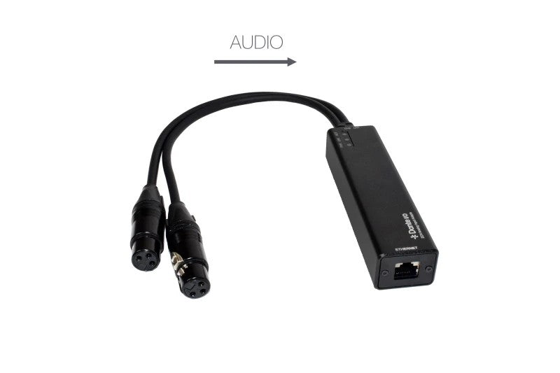 Fonestar AUX-DANTE-2X0 Dante adapter 2 x female XLR to RJ45 PoE – product photo