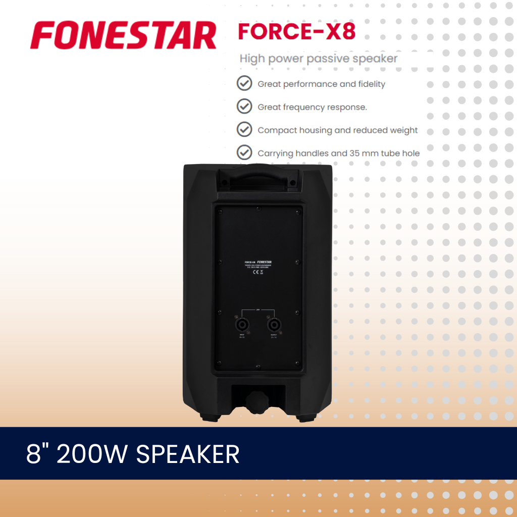 Fonestar FORCE-X8 8" 200W low impedance high-power speaker