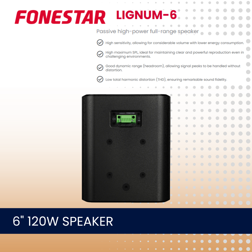 Fonestar LIGNUM-6 6" 120W low impedance high-power speaker