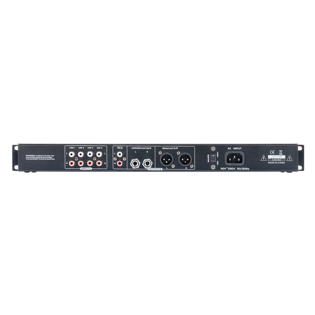 American Audio Media Operator BT Rack Media Player with Bluetooth – rear panel
