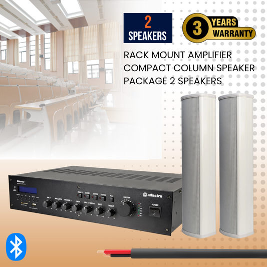 School & College Background Music Bluetooth System 2 Speakers