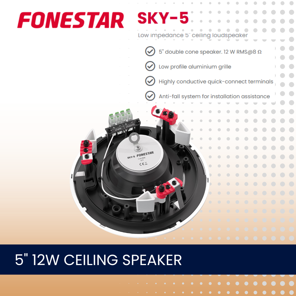 Fonestar SKY-5 5" 12W low impedance ceiling speaker