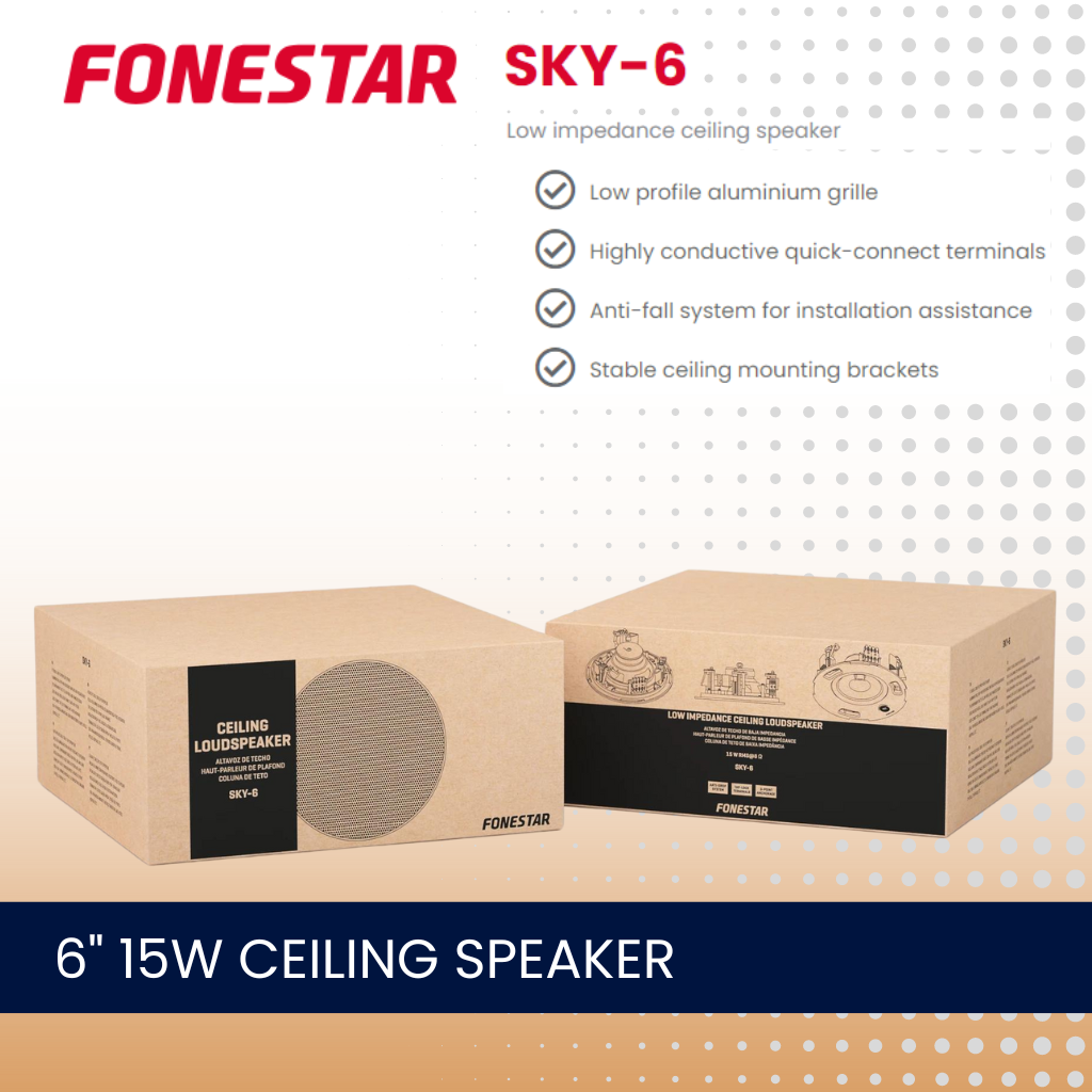 Fonestar SKY-6 6" 15W low impedance ceiling speaker