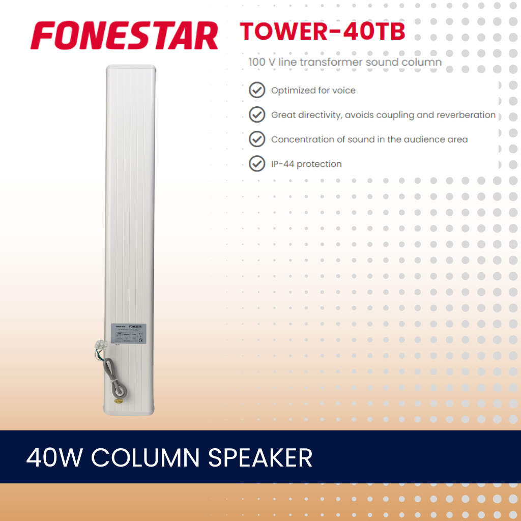 Fonestar TOWER-40TB 40W 100V line transformer column speaker