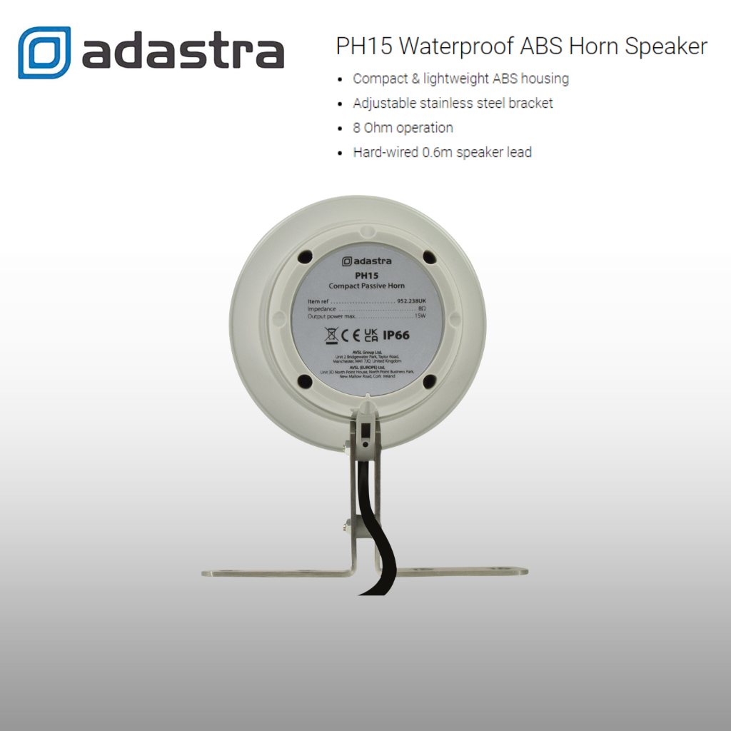Vehicle PA System Horn Speaker Package 2 Speakers