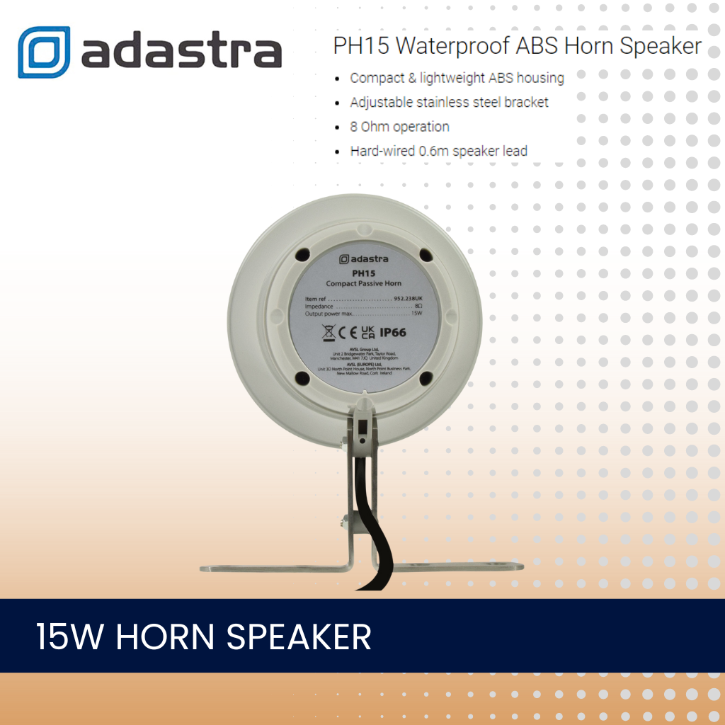 Vehicle PA System Horn Speaker Package 2 Speakers