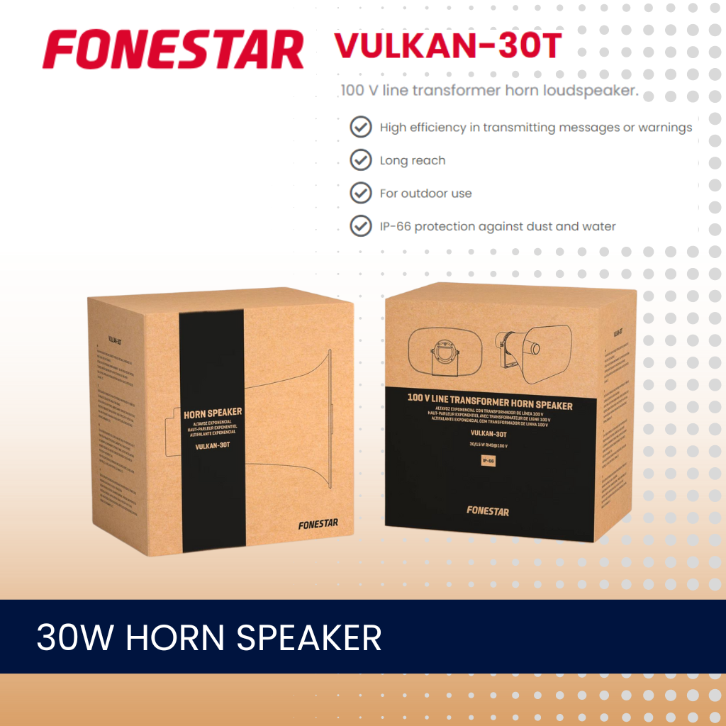 Fonestar VULKAN-30T 30W 100V line transformer horn speaker