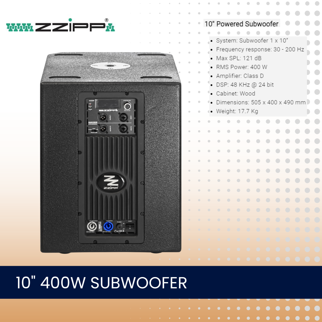 ZZiPP ZZAR310SUB 10" 400W low impedance subwoofer