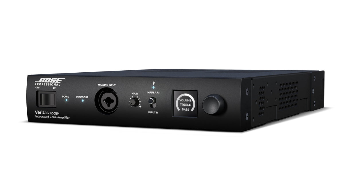 Bose Veritas 1100BH 100V Amplifier with Bluetooth 100W – angled view