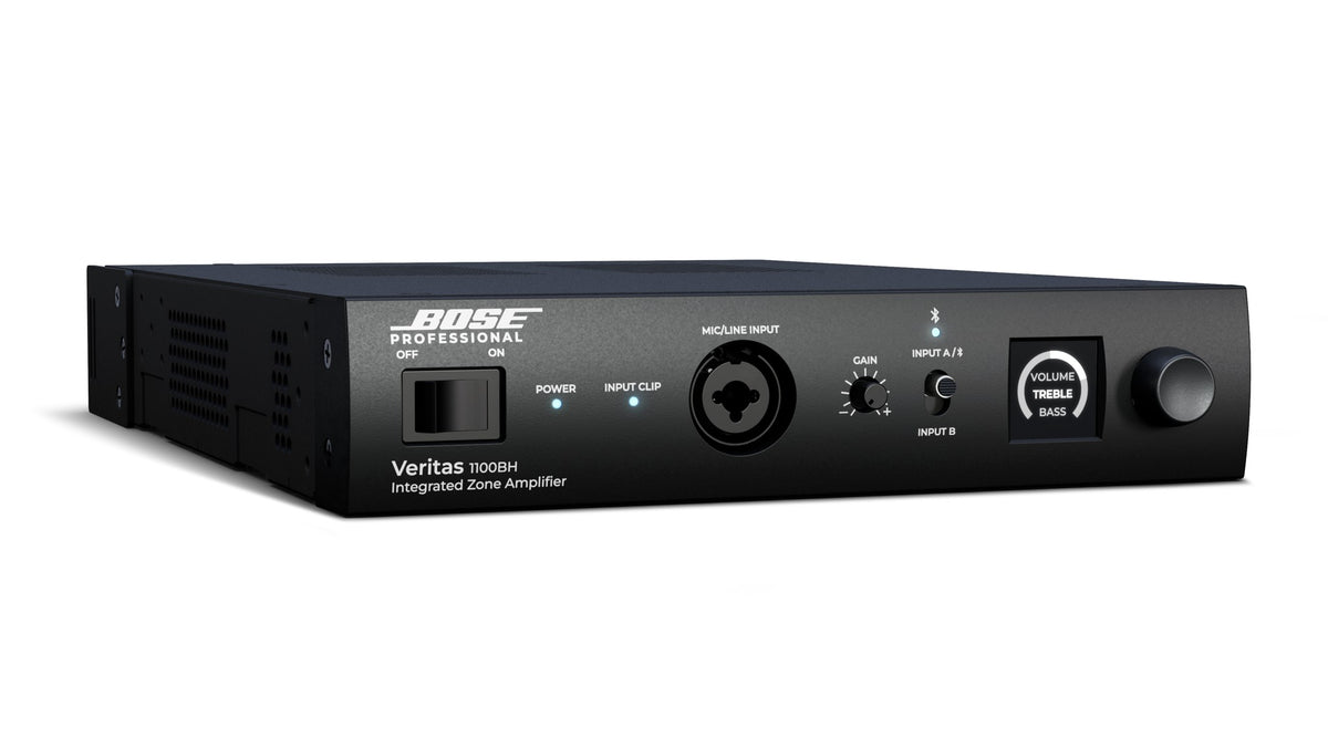Bose Veritas 1100BH 100V Amplifier with Bluetooth 100W – angled view