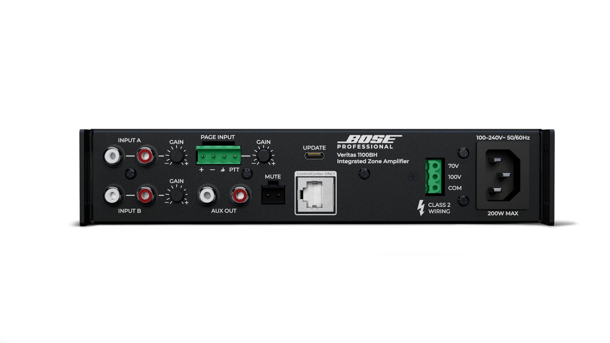 Bose Veritas 1100BH 100V Amplifier with Bluetooth 100W – rear view