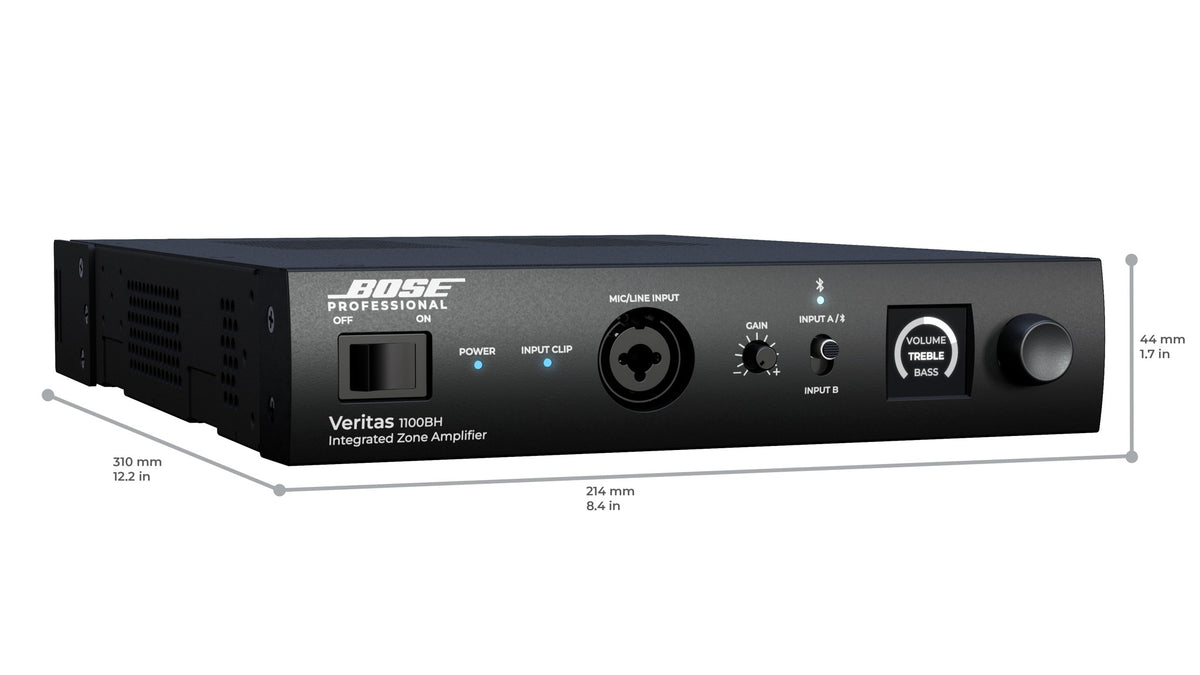 Bose Veritas 1100BH 100V Amplifier with Bluetooth 100W – dimensions