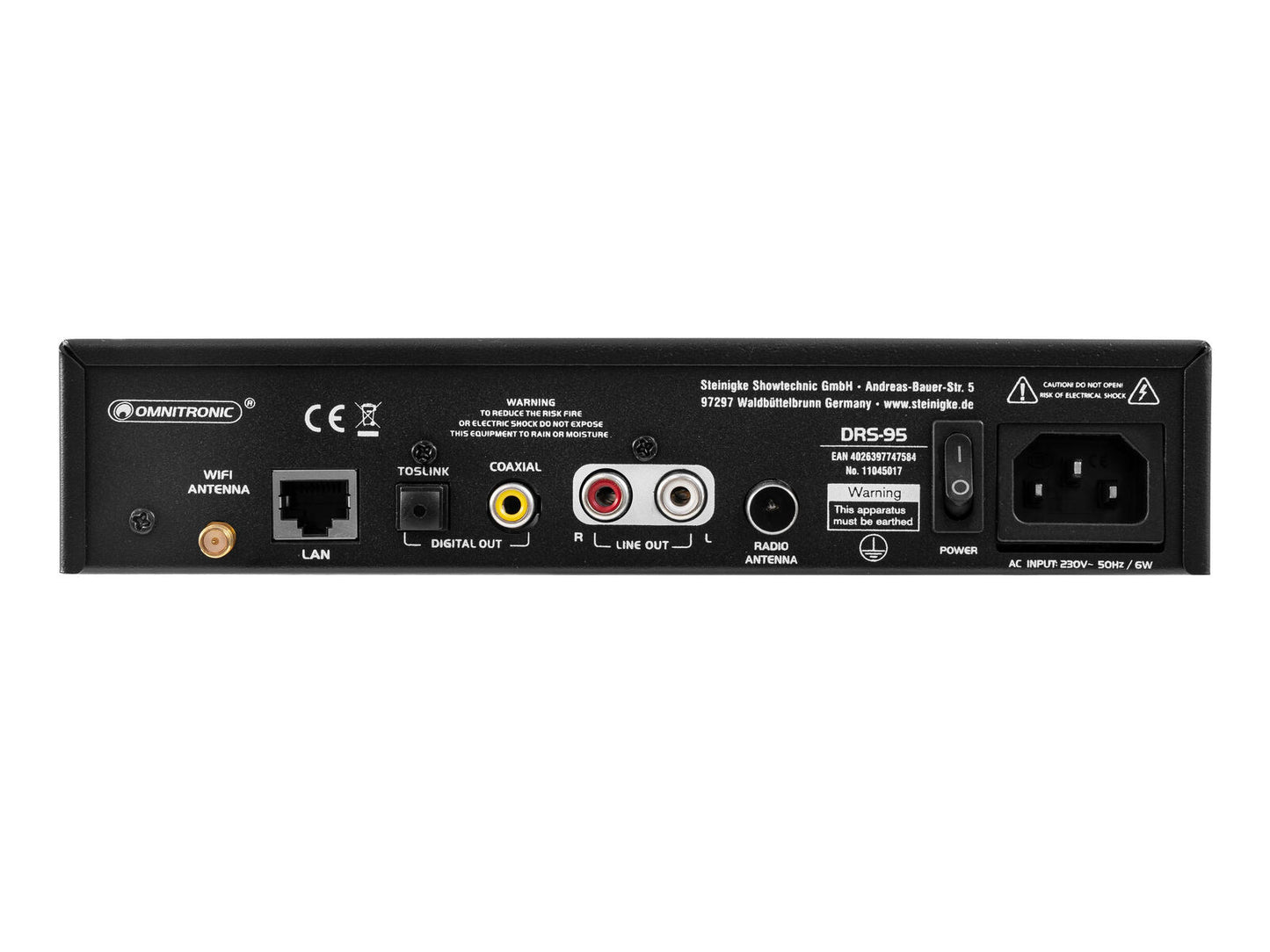 Omnitronic DRS-95 Bluetooth/FM/DAB internet radio