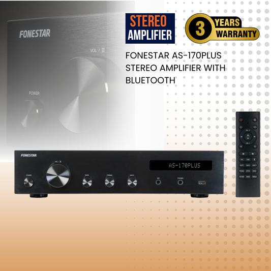Fonestar AS-170PLUS Stereo amplifier with Bluetooth and media player