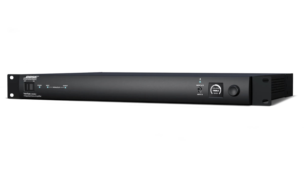 Bose Veritas 2160BH 2 x 160W 100V Amplifier with Bluetooth – angled view
