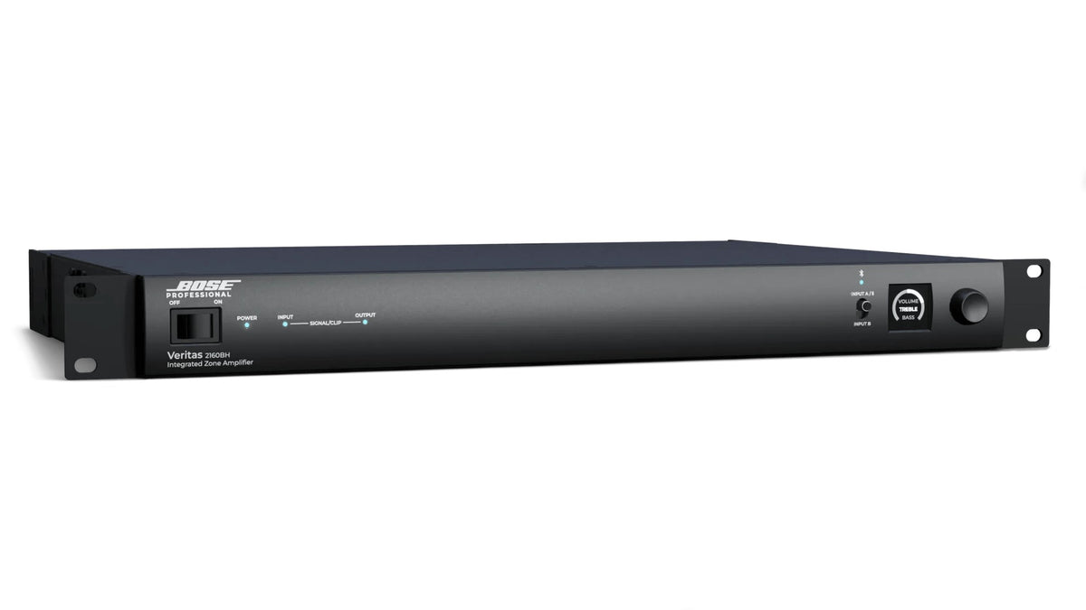 Bose Veritas 2160BH 2 x 160W 100V Amplifier with Bluetooth – angled view