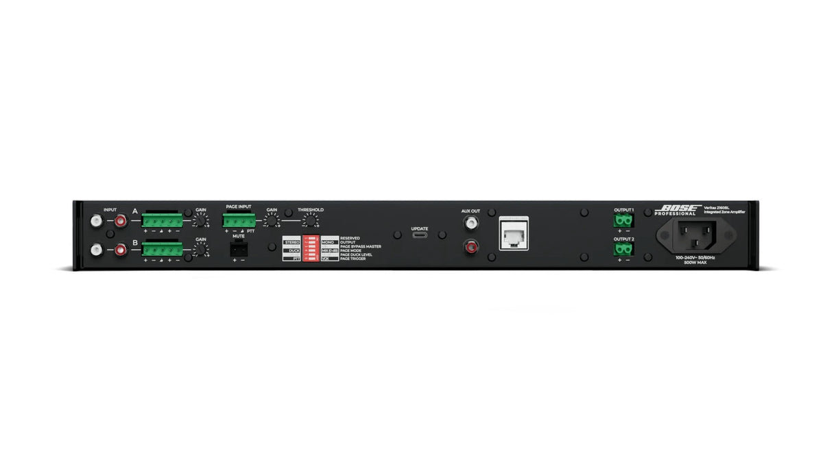 Bose Veritas 2160BL 2 x 160W low-impedance Amplifier with Bluetooth – rear view