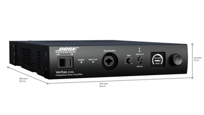 Bose Veritas 250BL 2 x 50W low-impedance Amplifier with Bluetooth – dimensions
