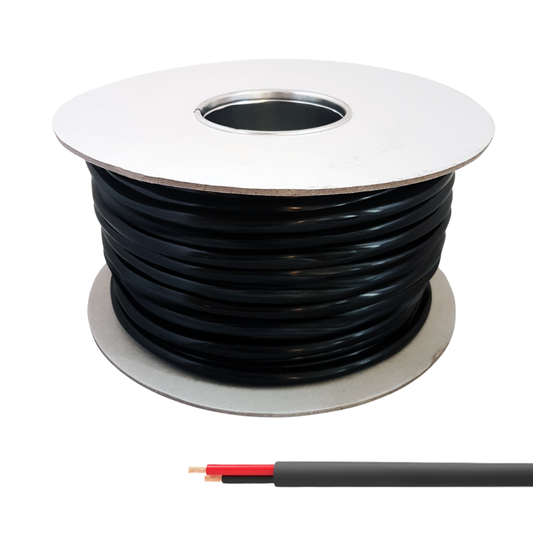 2.5mm² Pure Copper Low Smoke Zero Halogen 2 Core Speaker Cable (Black)