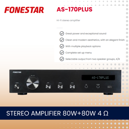 Fonestar AS-170PLUS Stereo amplifier with Bluetooth and media player