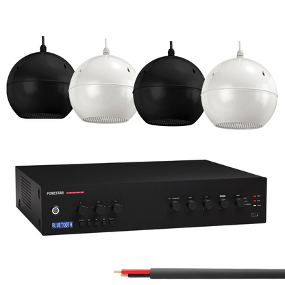 3-Zone Amplifier Pendant Speaker Package Up To 8 Speakers Background Music System