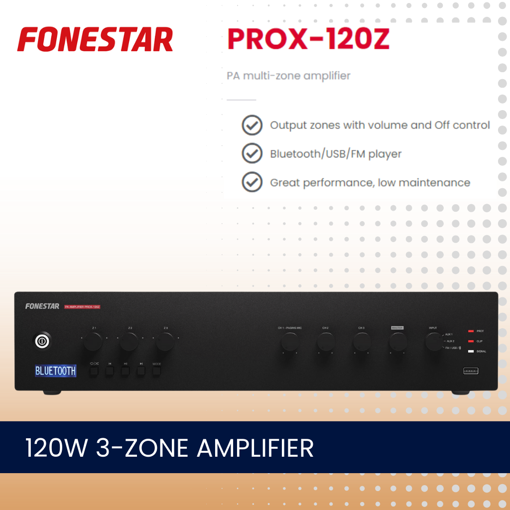 3-Zone Amplifier Pendant Speaker Package Up To 8 Speakers Background Music System