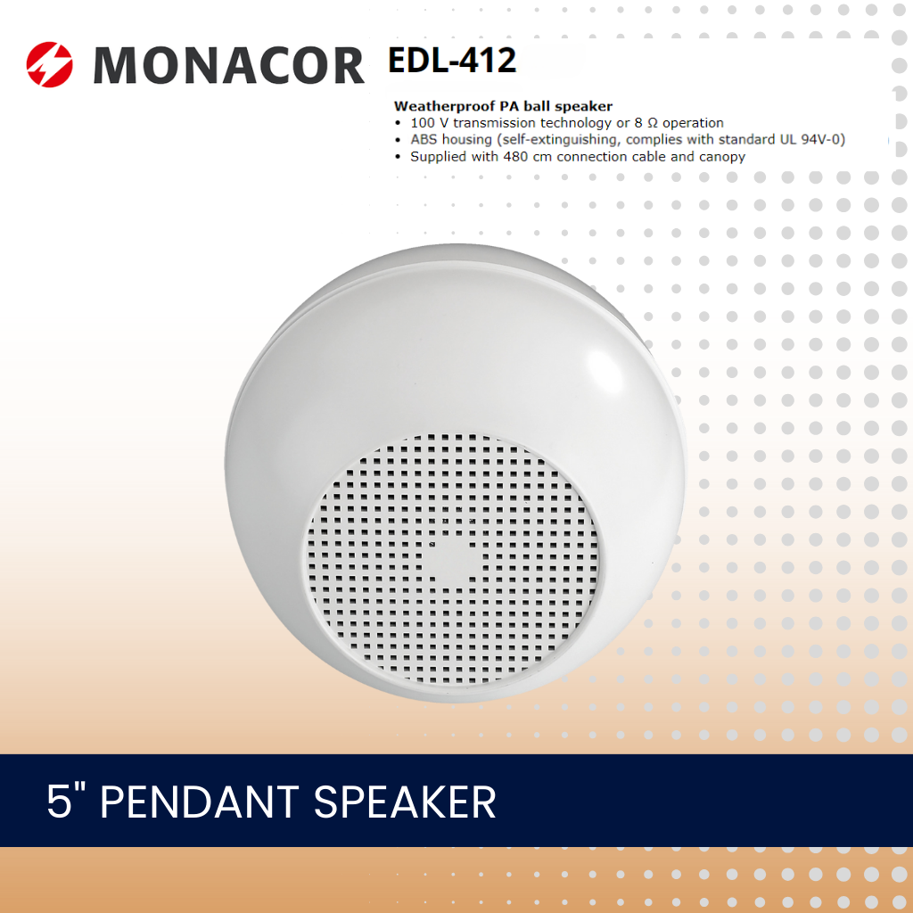 3-Zone Amplifier Pendant Speaker Package Up To 8 Speakers Background Music System