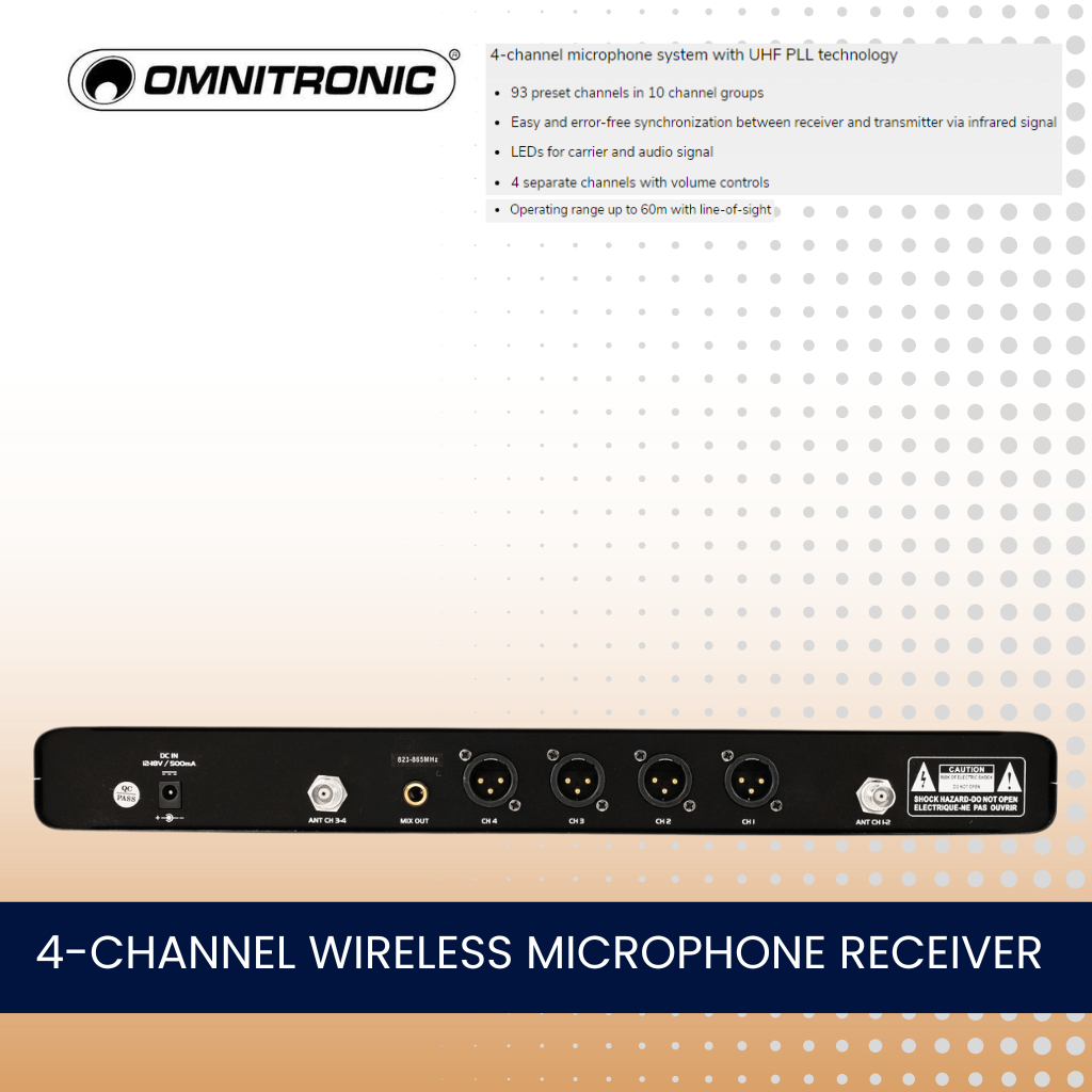 4 Channel Wireless Microphone System With 2 Handheld & 2 Headset Micro ...