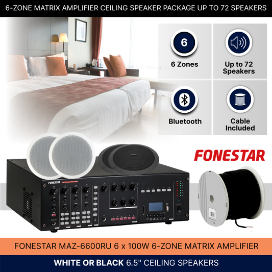 Hotel Background Music Bluetooth System Up To 72 Speakers