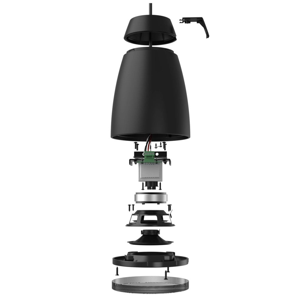 AUDAC ALTI4 2-way 4" pendant speaker 16Ω/100V 24W – exploded view of the speaker