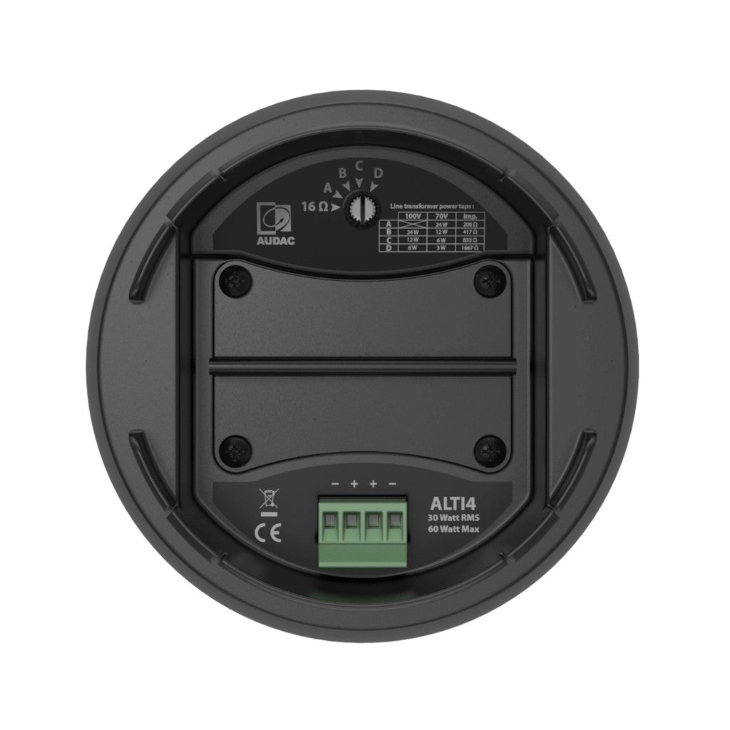 AUDAC ALTI6 2-way 6.5" pendant speaker 16Ω/100V 60W – power tap selector