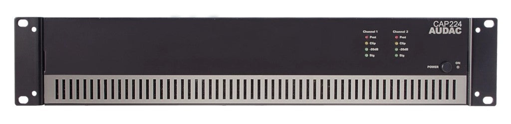 AUDAC CAP224 2-Channel 100V amplifier 2 x 240W – front view