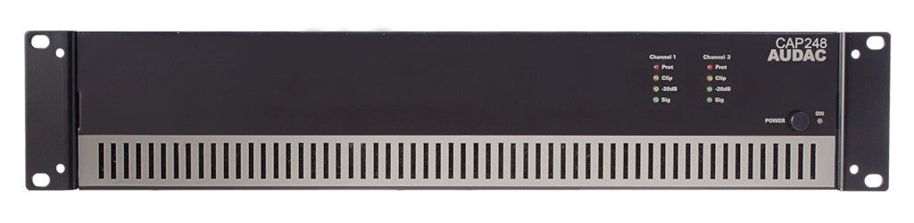 AUDAC CAP248 2-Channel 100V amplifier 2 x 480W – front view