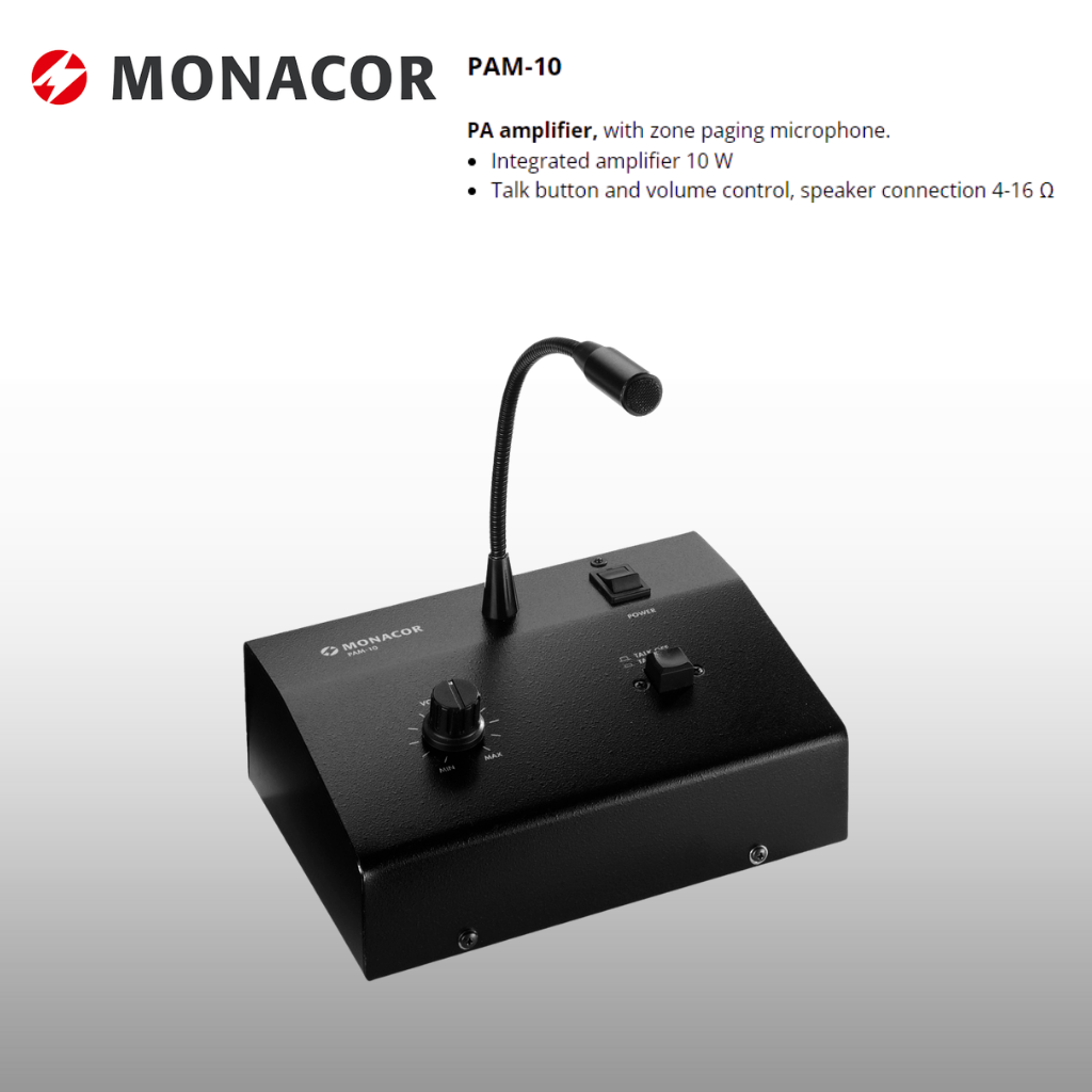 Desktop Microphone With Built-In Amplifier Horn Speaker Package 2 Speakers