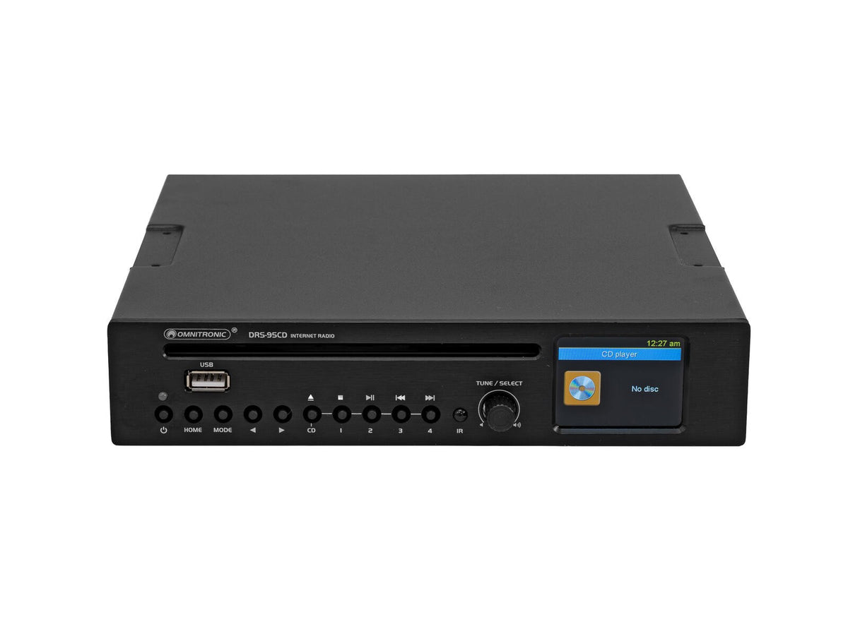 Omnitronic DRS-95CD Internet Radio with CD, DAB+ and Bluetooth – front view