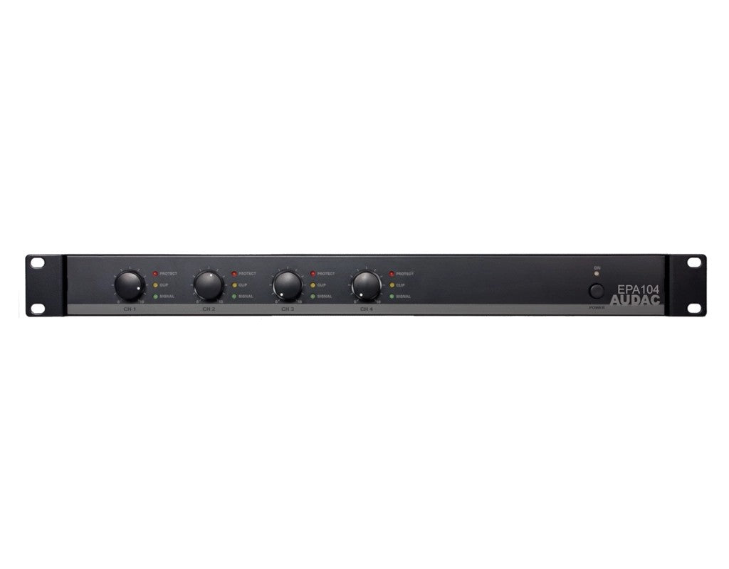 AUDAC EPA104 4-Channel Class-D amplifier 4 x 100W 4 Ω – front view