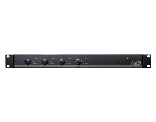 AUDAC EPA104 4-Channel Class-D amplifier 4 x 100W 4 Ω – front view