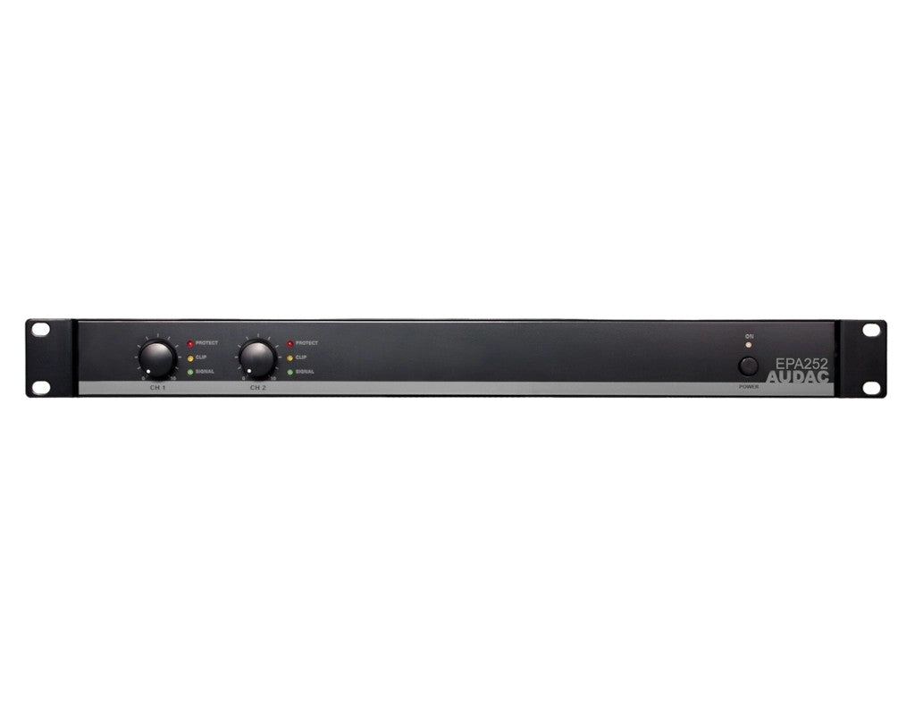 AUDAC EPA252 2-Channel Class-D amplifier 2 x 250W 4 Ω – front view