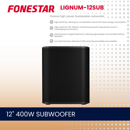 Fonestar LIGNUM-12SUB 12" 400W low impedance subwoofer