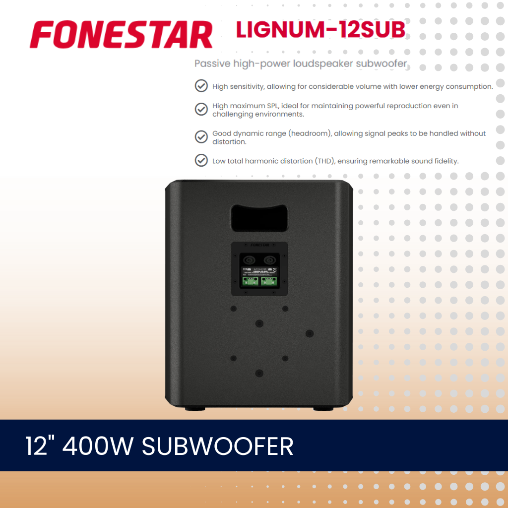 Fonestar LIGNUM-12SUB 12" 400W low impedance subwoofer
