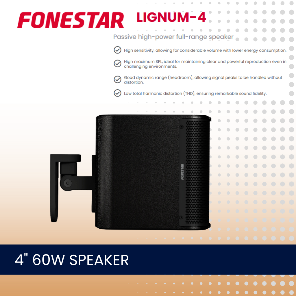 Fonestar LIGNUM-4  4" 60W low impedance high-power speaker
