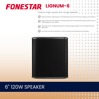 Fonestar LIGNUM-6  6" 120W low impedance high-power speaker