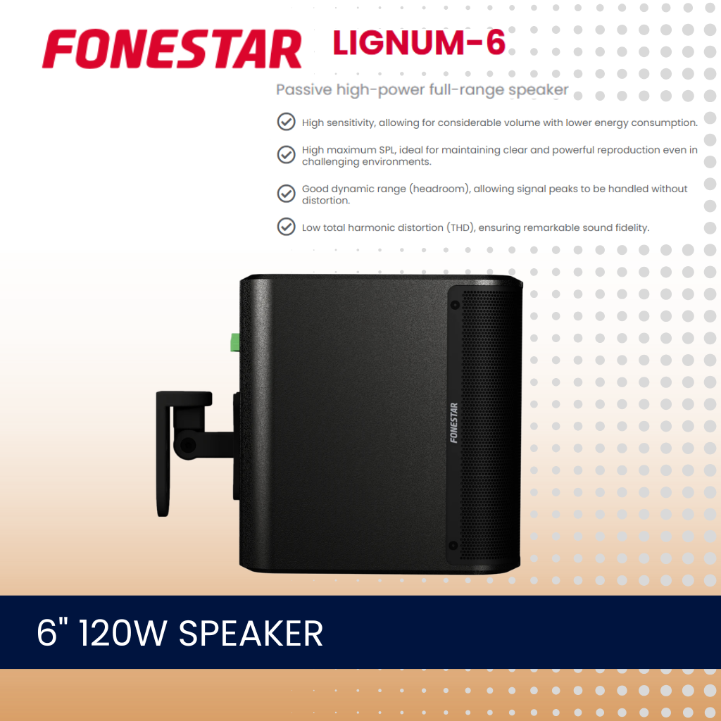 Fonestar LIGNUM-6  6" 120W low impedance high-power speaker