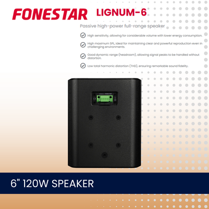 Fonestar LIGNUM-6  6" 120W low impedance high-power speaker