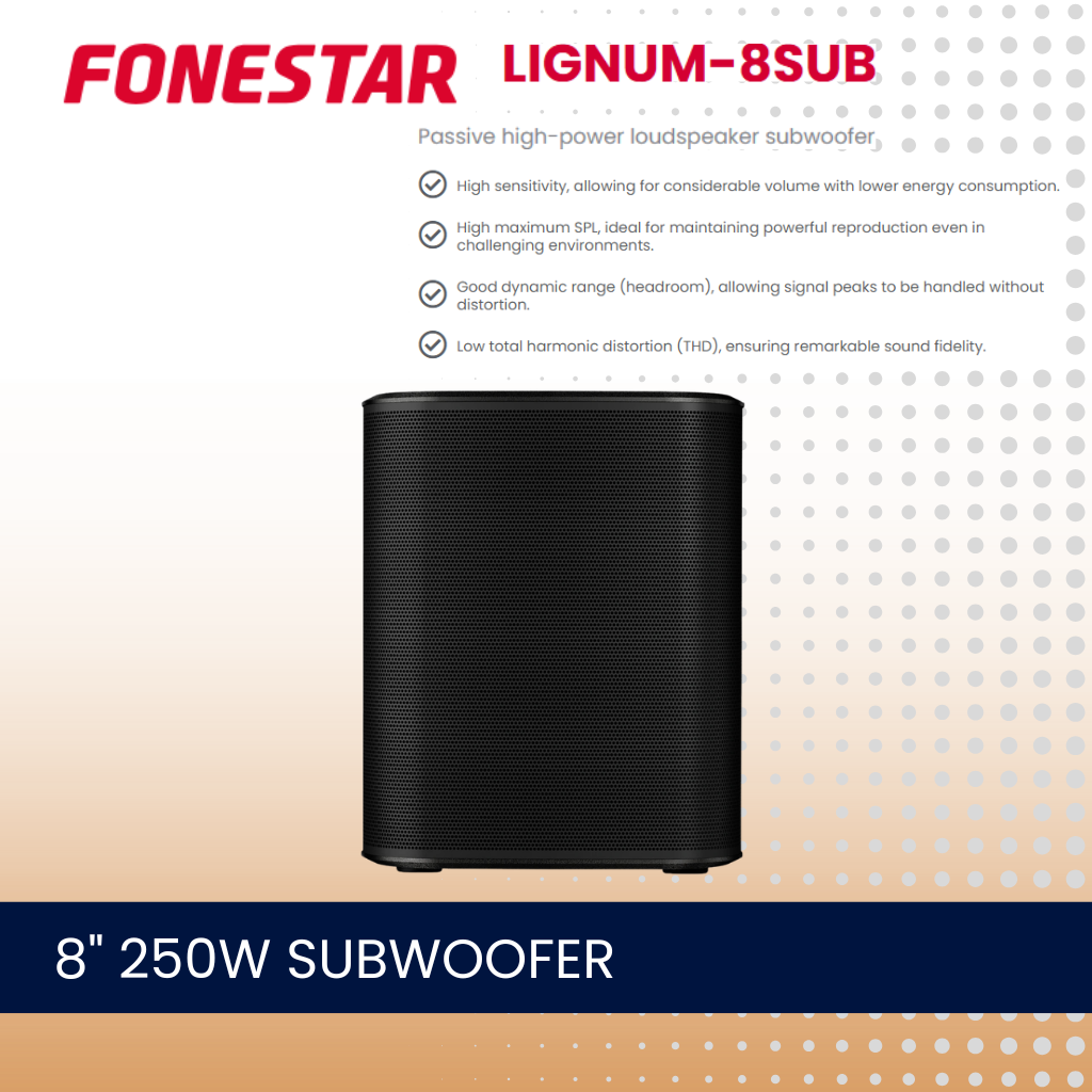 Fonestar LIGNUM-8SUB 8" 250W low impedance subwoofer