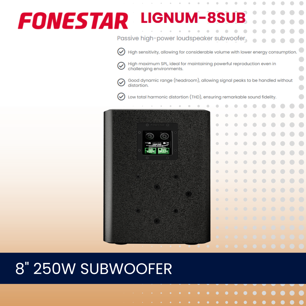 Fonestar LIGNUM-8SUB 8" 250W low impedance subwoofer