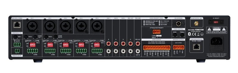 Fonestar MAX-600Z 600W 5-zone mixer amplifier with Bluetooth and media player – additional manufacturer image