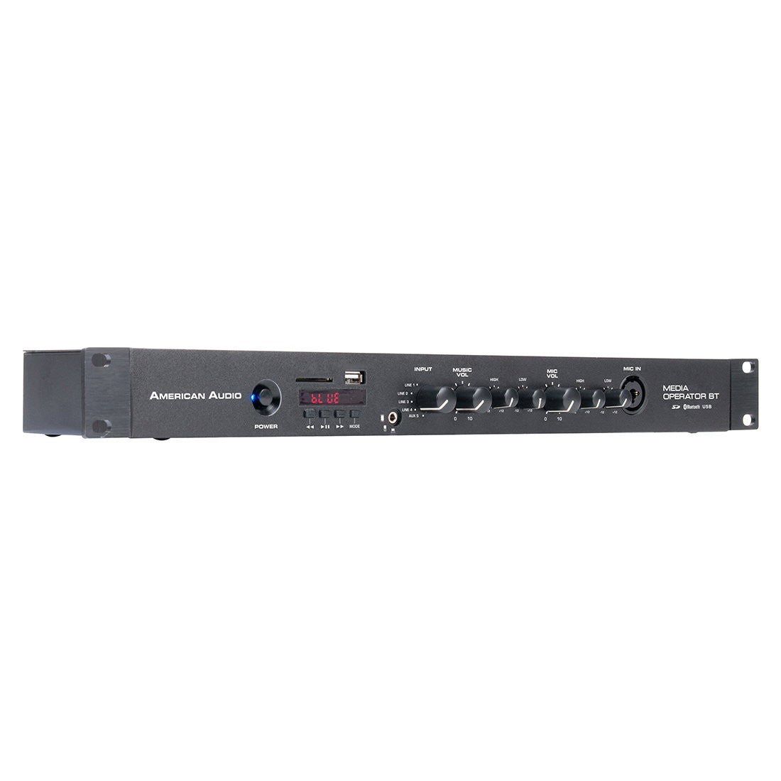 American Audio Media Operator BT Rack Media Player with Bluetooth – angled left view